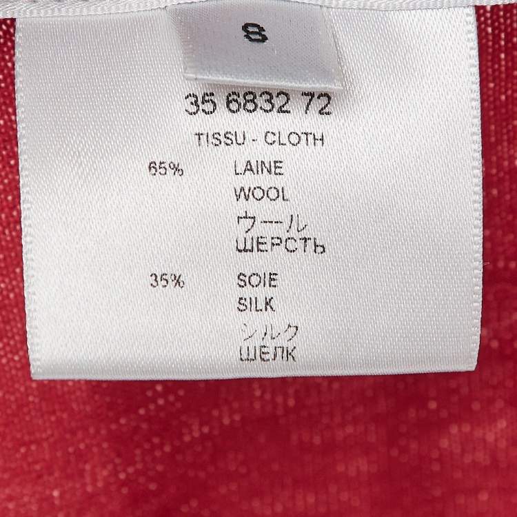 Pre Owned Givenchy Red/Black Jersey Colorblock Sweatshirt S