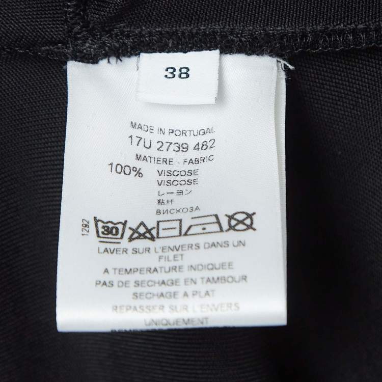 Pre Owned Givenchy Black Printed Jersey Asymmetric Short Dress M