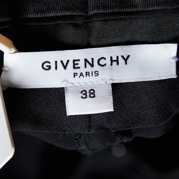 Pre Owned Givenchy Black Crepe Loose Fit Trousers M