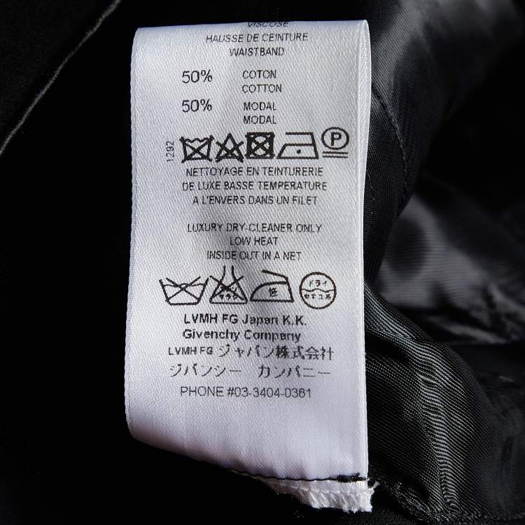 Pre Owned Givenchy Black Crepe Loose Fit Trousers M