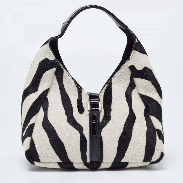 Pre Owned Givenchy White/Black Zebra Calfhair and Leather Bag