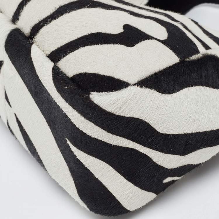 Pre Owned Givenchy White/Black Zebra Calfhair and Leather Bag
