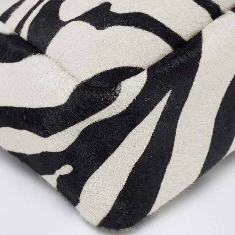 Pre Owned Givenchy White/Black Zebra Calfhair and Leather Bag