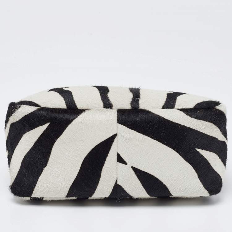 Pre Owned Givenchy White/Black Zebra Calfhair and Leather Bag