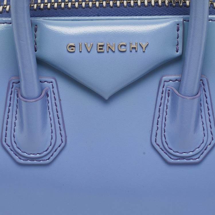 Pre Owned Givenchy Lavender Leather Mini Antigona Satchel