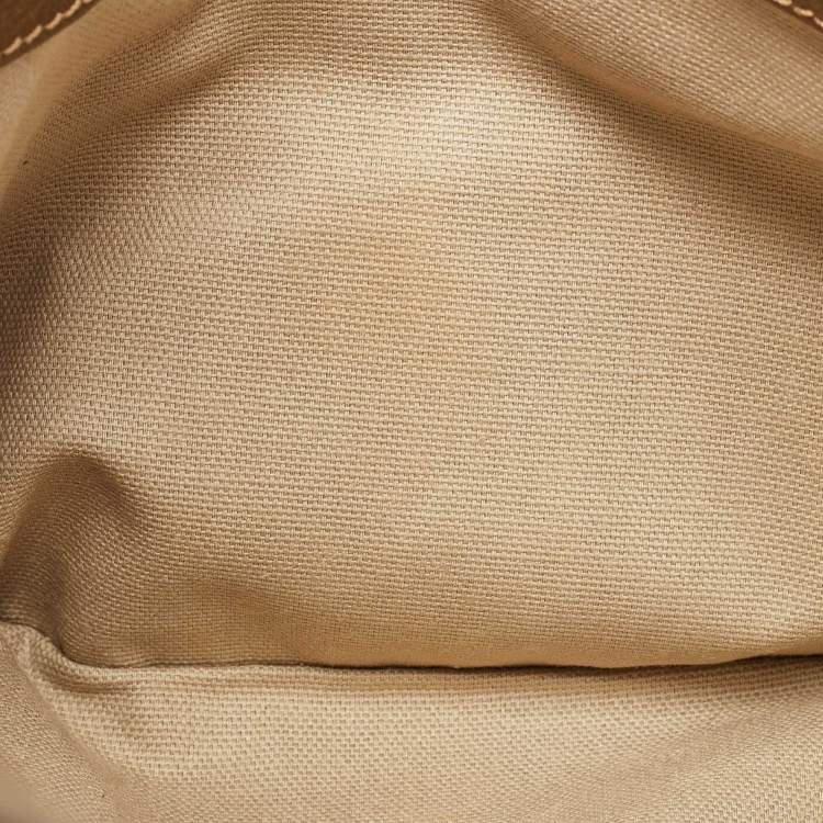 Pre Owned Givenchy Gold Leather Medium Antigona Envelope Clutch
