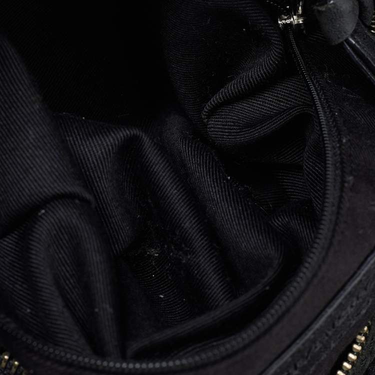 Pre Owned Givenchy Black Soft Leather Side Zip Hobo
