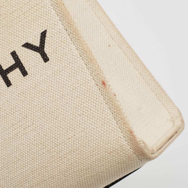 Pre Owned Givenchy Beige/Black Canvas Mini G Tote  