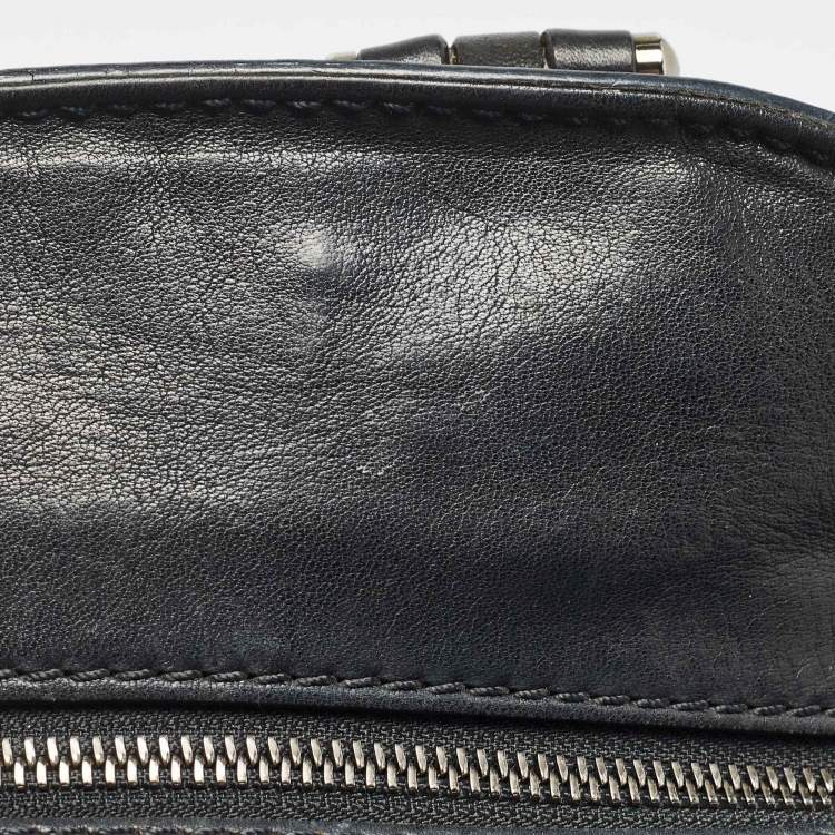 Pre Owned Givenchy Black Leather Zip Dome Satchel