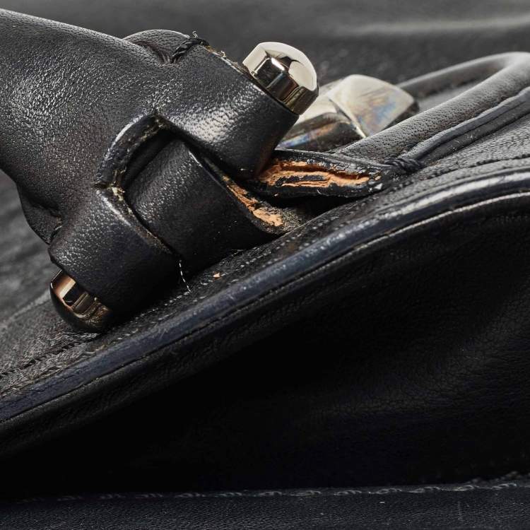 Pre Owned Givenchy Black Leather Zip Dome Satchel