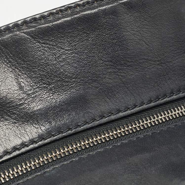 Pre Owned Givenchy Black Leather Zip Dome Satchel