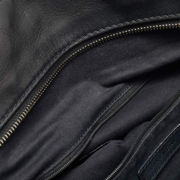 Pre Owned Givenchy Black Leather Zip Dome Satchel