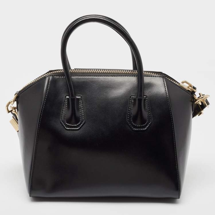 Pre Owned Givenchy Black Leather Small Antigona Satchel