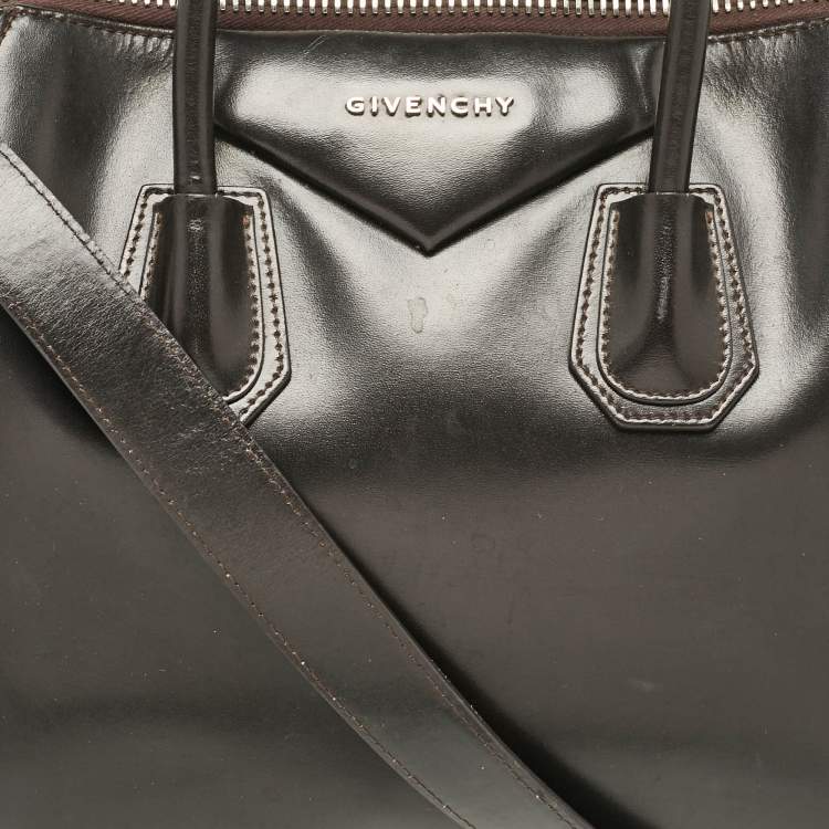 Pre Owned Givenchy Brown Leather Medium Antigona Satchel