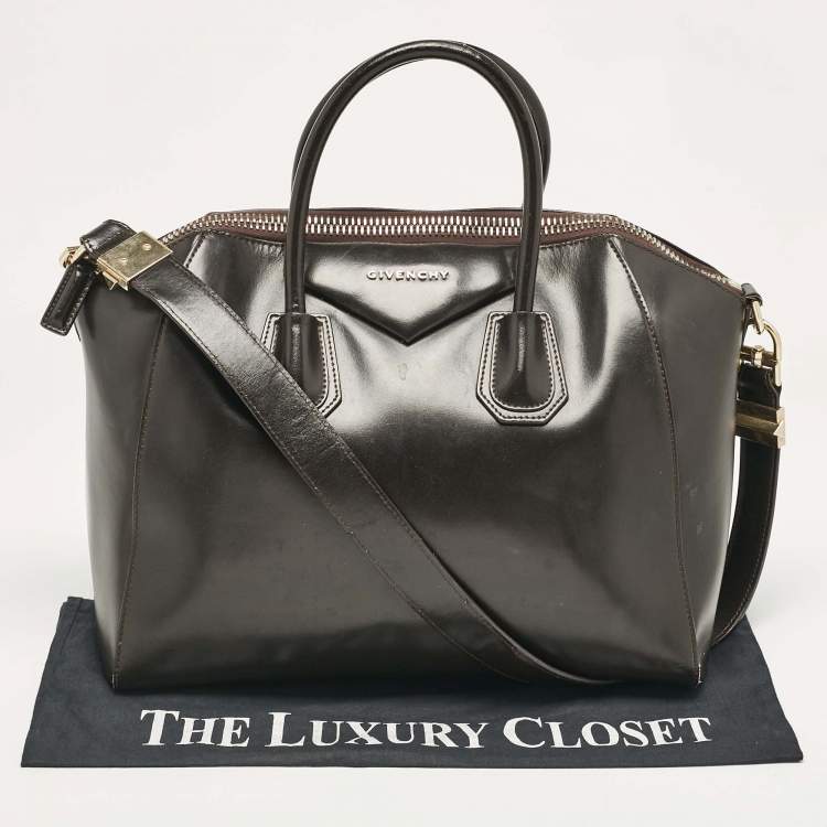 Pre Owned Givenchy Brown Leather Medium Antigona Satchel