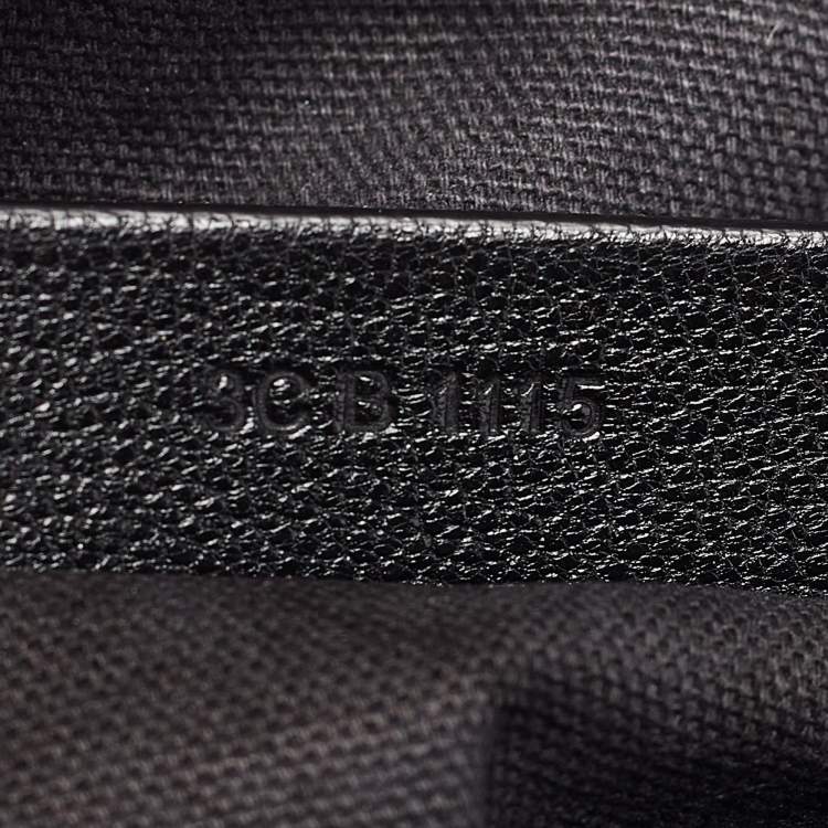 Pre Owned Givenchy Black/White Leather Small Woven Antigona Satchel