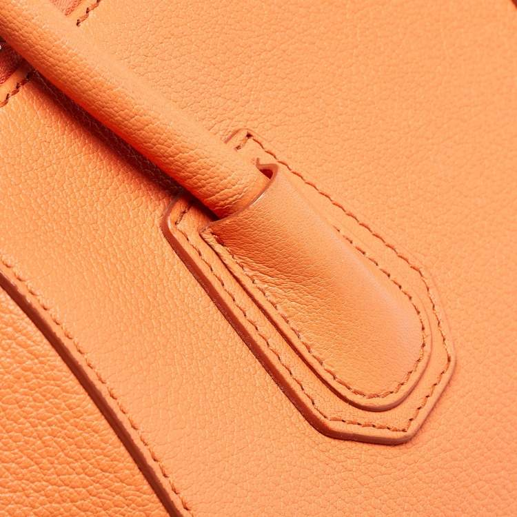 Pre Owned Givenchy Orange Leather Small Antigona Satchel
