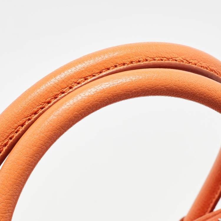 Pre Owned Givenchy Orange Leather Small Antigona Satchel