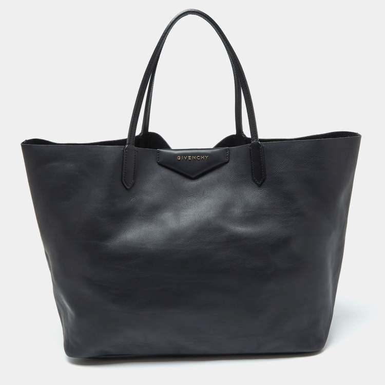 Pre Owned Givenchy Black Leather Large Antigona Shopper Tote