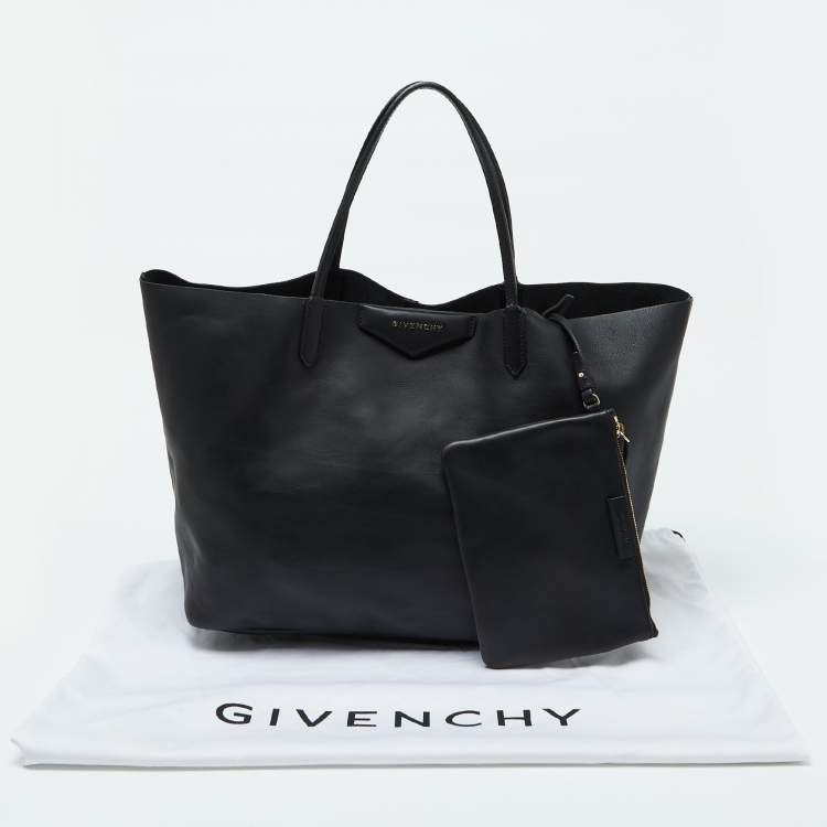 Pre Owned Givenchy Black Leather Large Antigona Shopper Tote