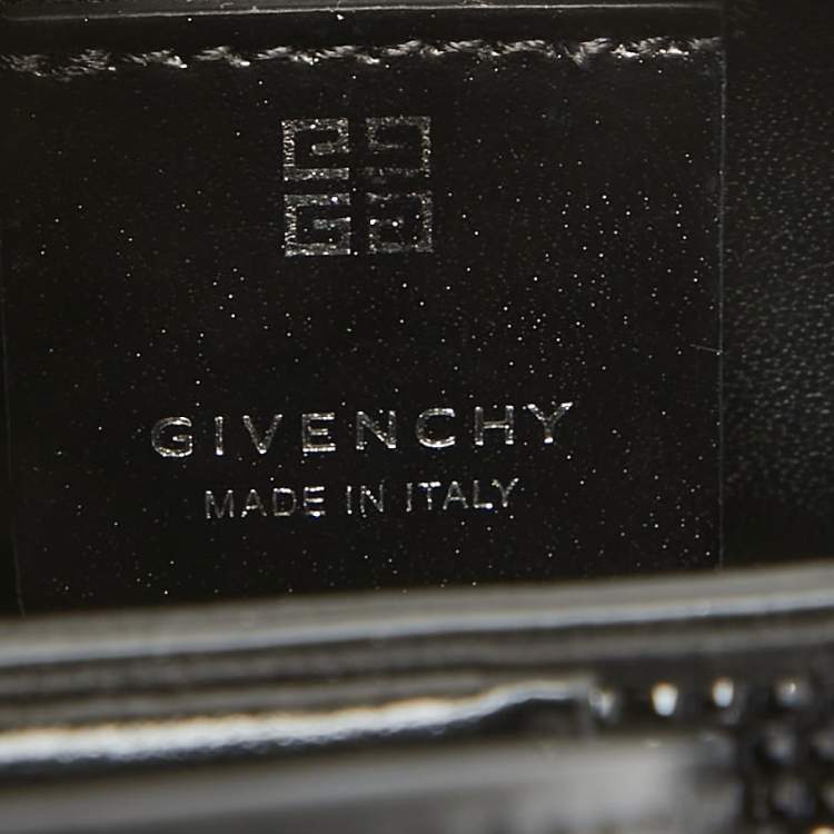 Pre Owned Givenchy Black Satin and Leather Micro Antigona Crystals Crossbody Bag