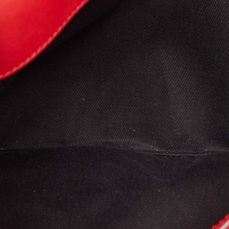 Pre Owned Givenchy Red Leather Antigona Envelope Clutch