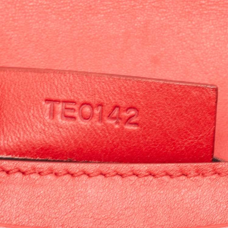 Pre Owned Givenchy Red Leather Antigona Envelope Clutch