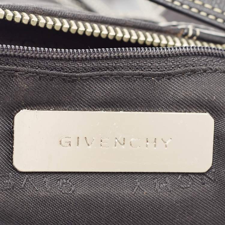 Pre Owned Givenchy Black Fabric and Leather Zip Hobo