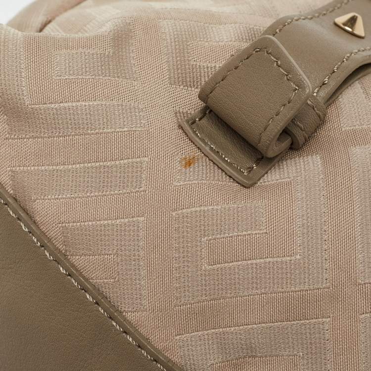 Pre Owned Givenchy Beige Signature Canvas and Leather Tote