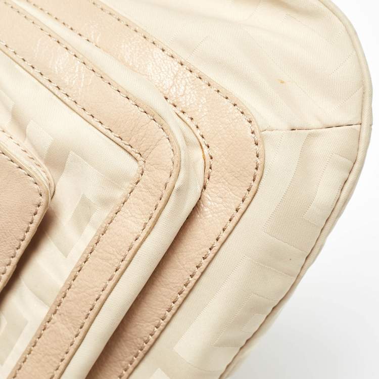 Pre Owned Givenchy Beige Signature Canvas and Leather Hobo