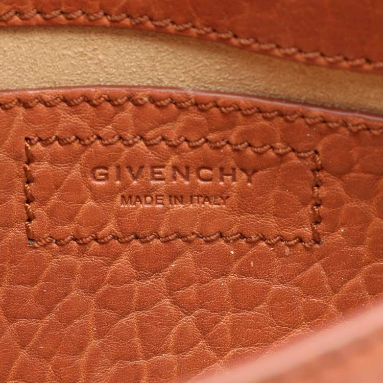 Pre Owned Givenchy Brown Leather Infinity Saddle Shoulder Bag