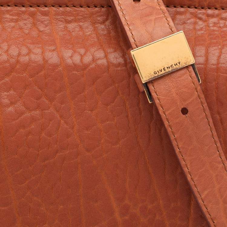 Pre Owned Givenchy Brown Leather Infinity Saddle Shoulder Bag