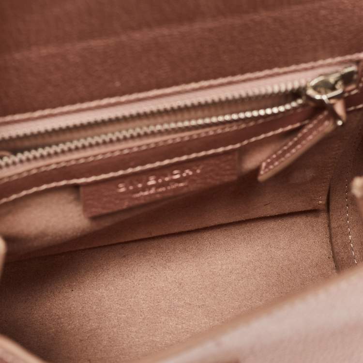 Pre Owned Givenchy Metallic Leather Mini Pandora Box Crossbody Bag