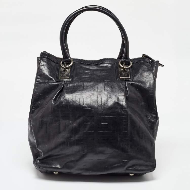 Pre Owned Givenchy Black Leather Shopper Tote
