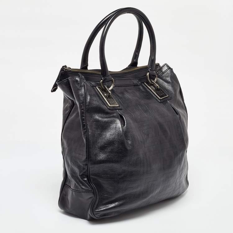 Pre Owned Givenchy Black Leather Shopper Tote
