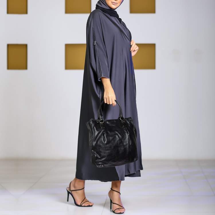 Pre Owned Givenchy Black Leather Shopper Tote