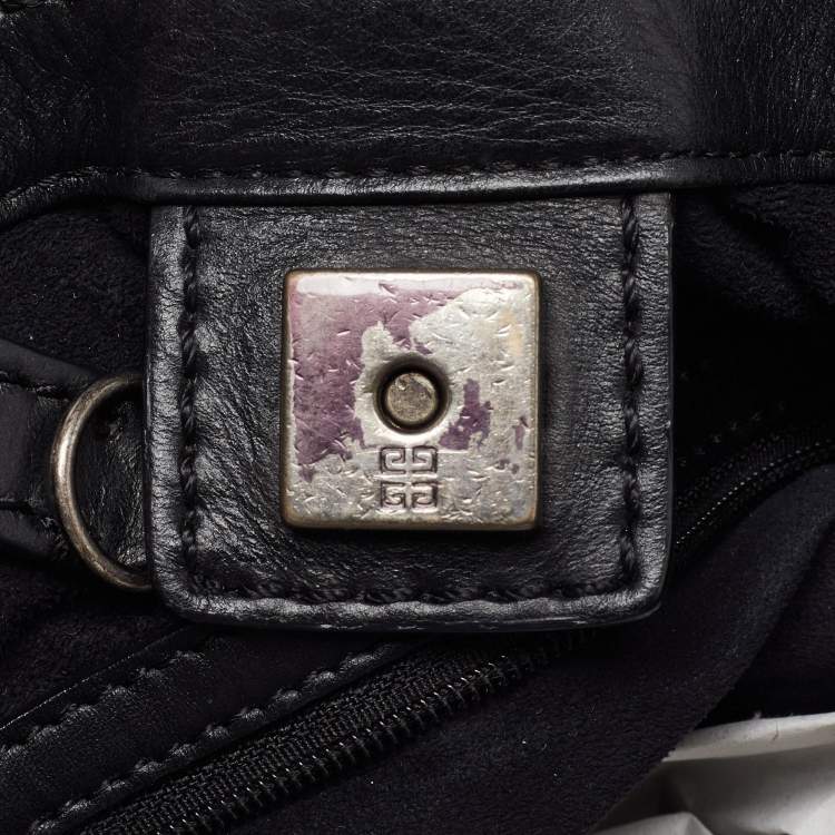 Pre Owned Givenchy Black Leather Shopper Tote