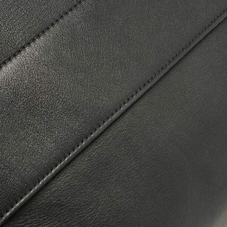 Pre Owned Givenchy Black Leather Small Shark Top Handle Bag