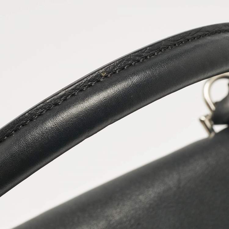 Pre Owned Givenchy Black Leather Small Shark Top Handle Bag