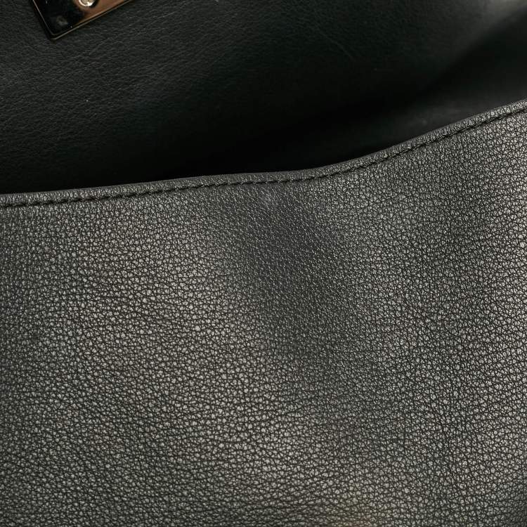 Pre Owned Givenchy Black Leather Small Shark Top Handle Bag