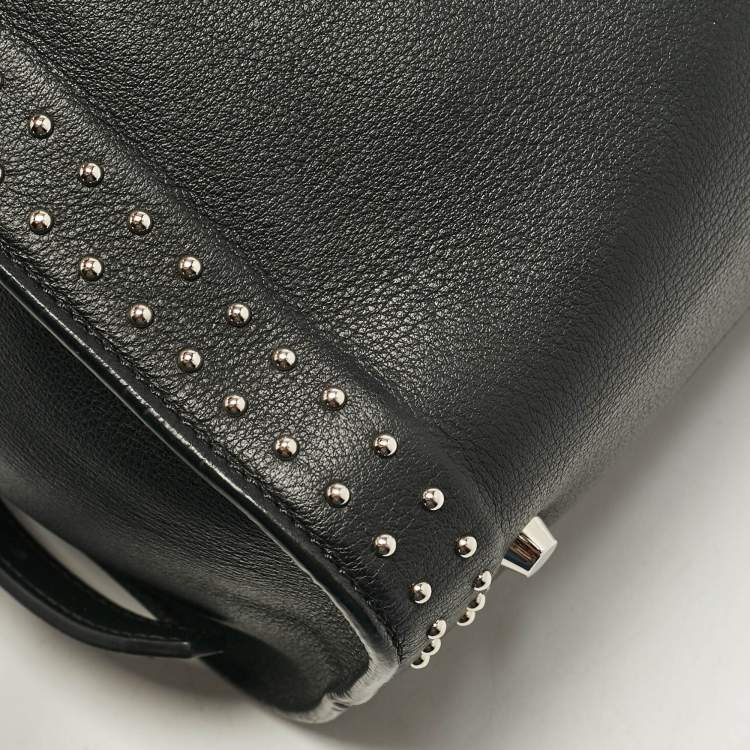 Pre Owned Givenchy Black Leather Small Shark Top Handle Bag