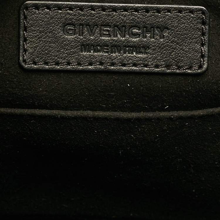 Pre Owned Givenchy Black Leather Small Shark Top Handle Bag