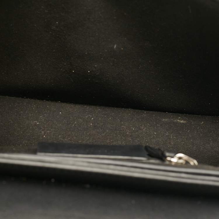 Pre Owned Givenchy Black Leather Studded Bow Cut Crossbody Bag