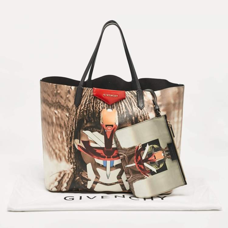 Pre Owned Givenchy Multicolor Printed Coated Canvas Large Antigona Shopper Tote