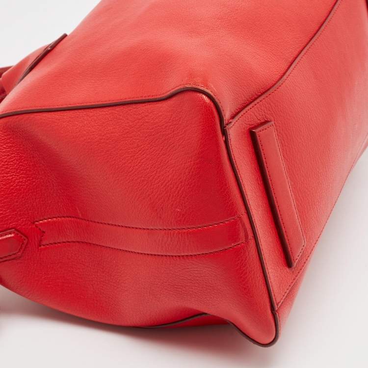 Pre Owned Givenchy Red Leather Medium Antigona Satchel