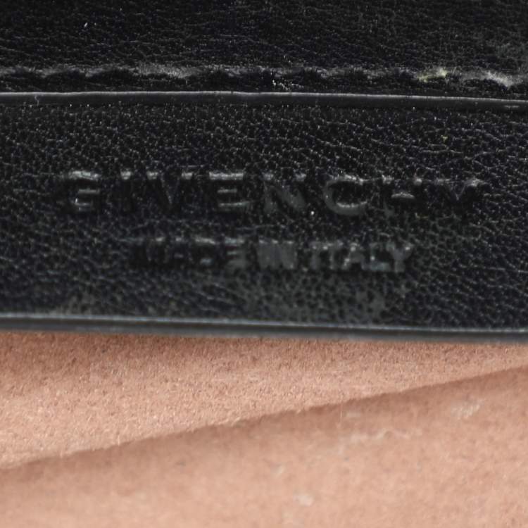 Pre Owned Givenchy Silver/Black Leather Pandora Crossbody Bag