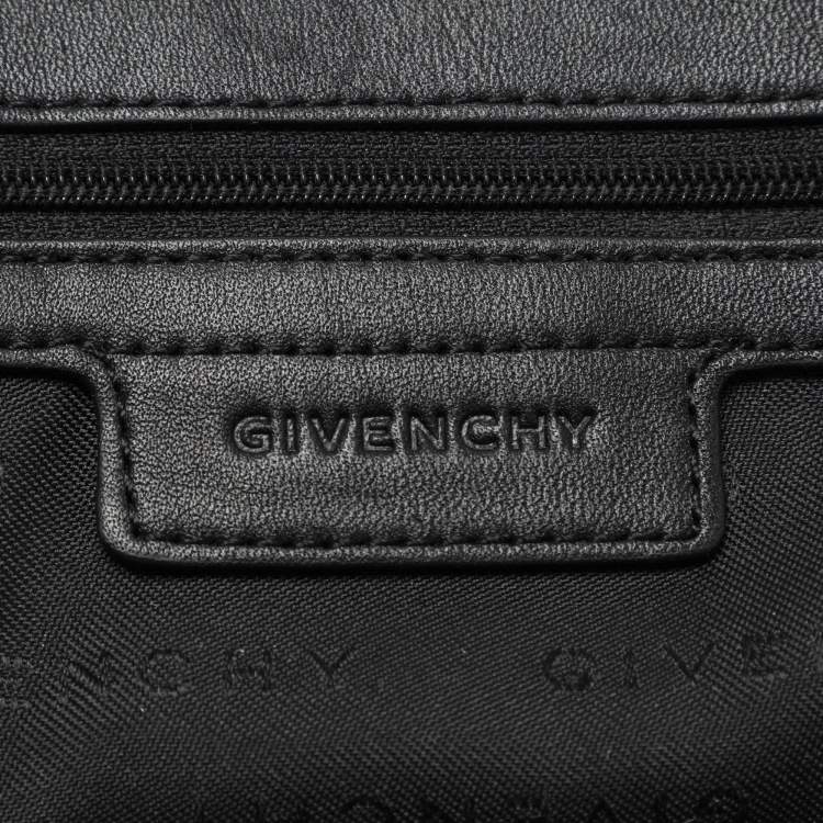 Pre Owned Givenchy Black Signature Canvas and Leather Shoulder Bag