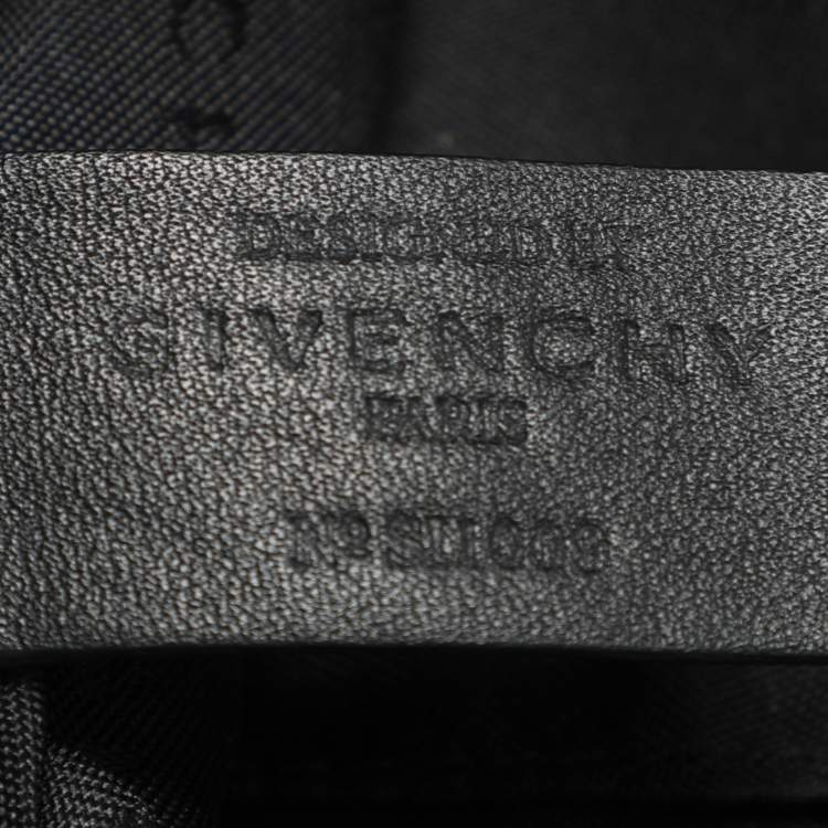 Pre Owned Givenchy Black Signature Canvas and Leather Shoulder Bag