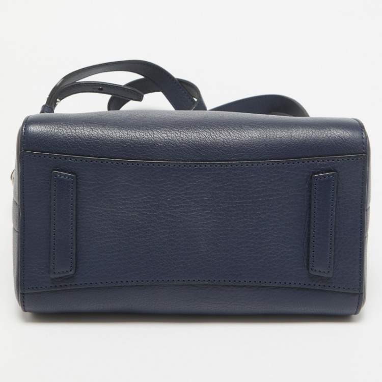 Pre Owned Givenchy Navy Blue Leather Mini Antigona Satchel