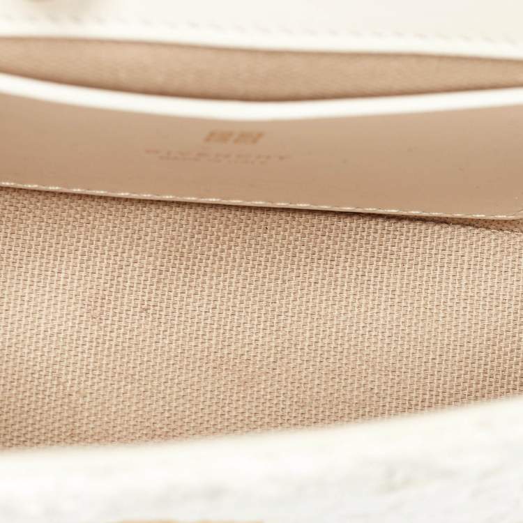 Pre Owned Givenchy White Tweed Fabric and Leather 4G Crossbody Bag